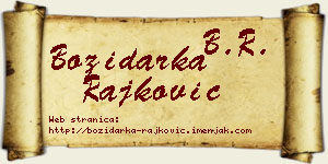 Božidarka Rajković vizit kartica